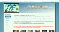 Desktop Screenshot of freshwatertropicalfishonline.com