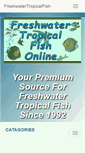Mobile Screenshot of freshwatertropicalfishonline.com