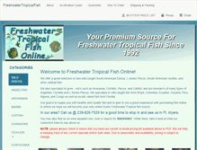 Tablet Screenshot of freshwatertropicalfishonline.com